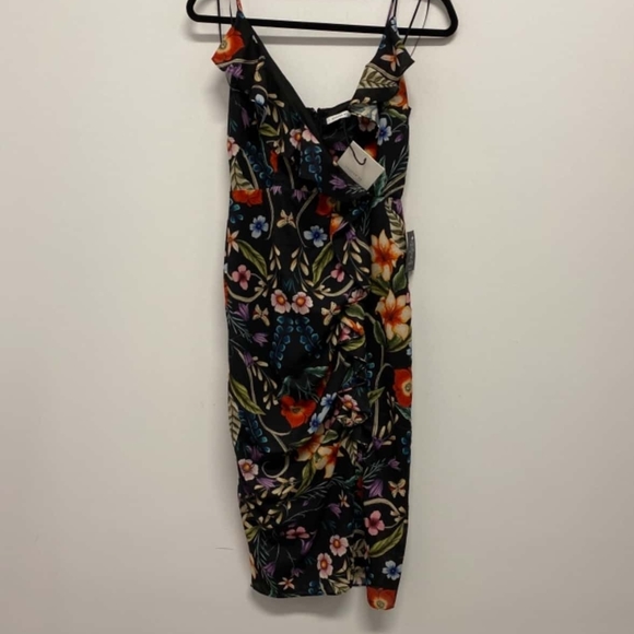COOPER ST Gardenia Vintage Drape Black Floral Midi Dress NWT - Picture 11 of 11